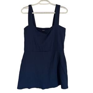 PINK Victoria's Secret Womens Active Romper Size XXL Navy Blue Ribbed NWT